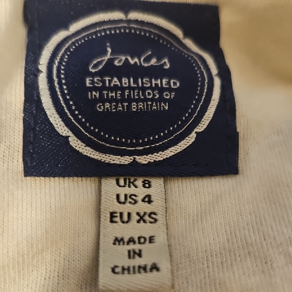 Joules Navy and Cream Striped Cowl Neck Sweater - Picture 5 of 6